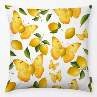 Kissen Zitronenfalter bei der Arbeit