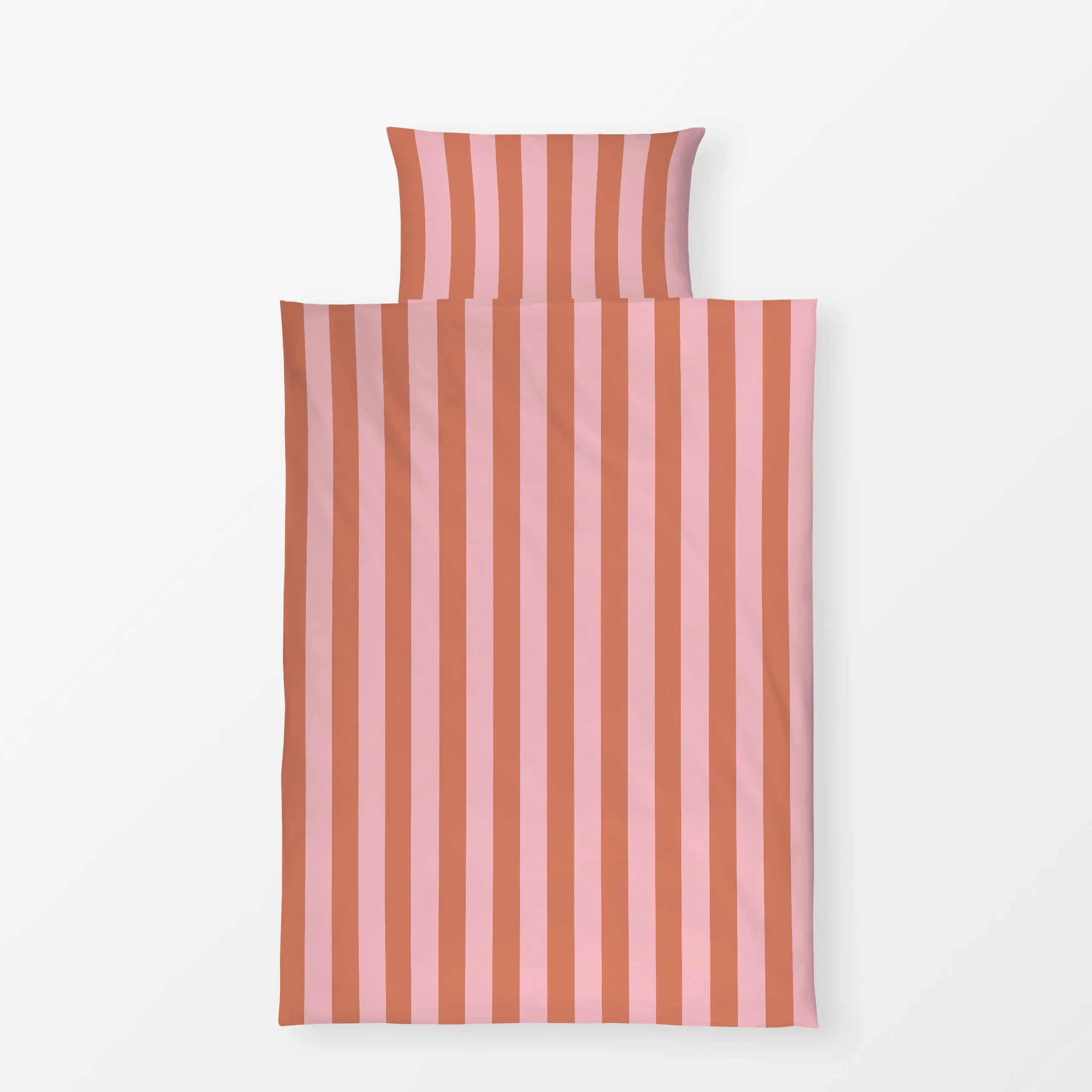 Bettwäsche Blockstreifen rosa braun - Symbole & Muster - von „Julia Schumacher"; altrosa, romantisch, zeitlos, gestreift, se...