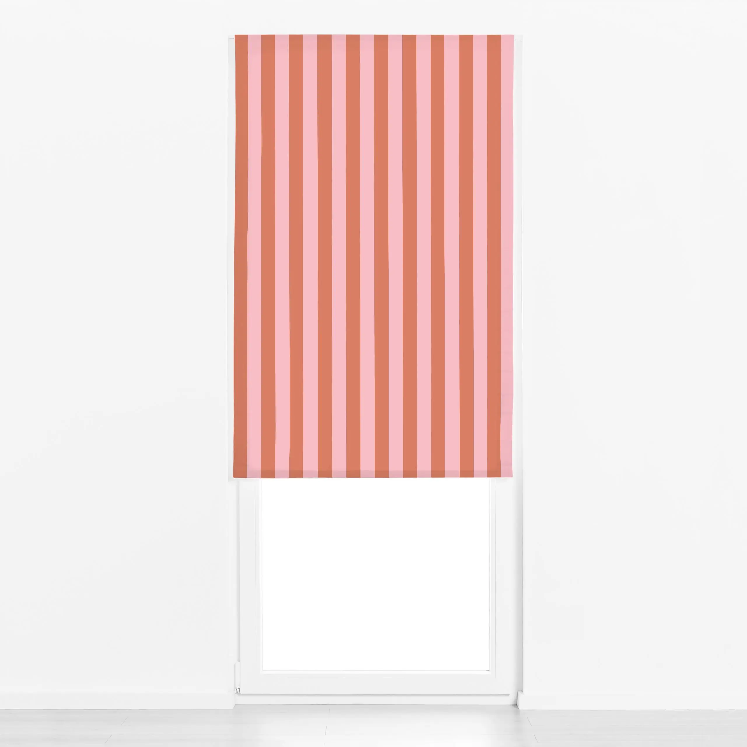 Raffrollo Blockstreifen rosa braun - Symbole & Muster - von „Julia Schumacher"; altrosa, romantisch, zeitlos, gestreift, sen...