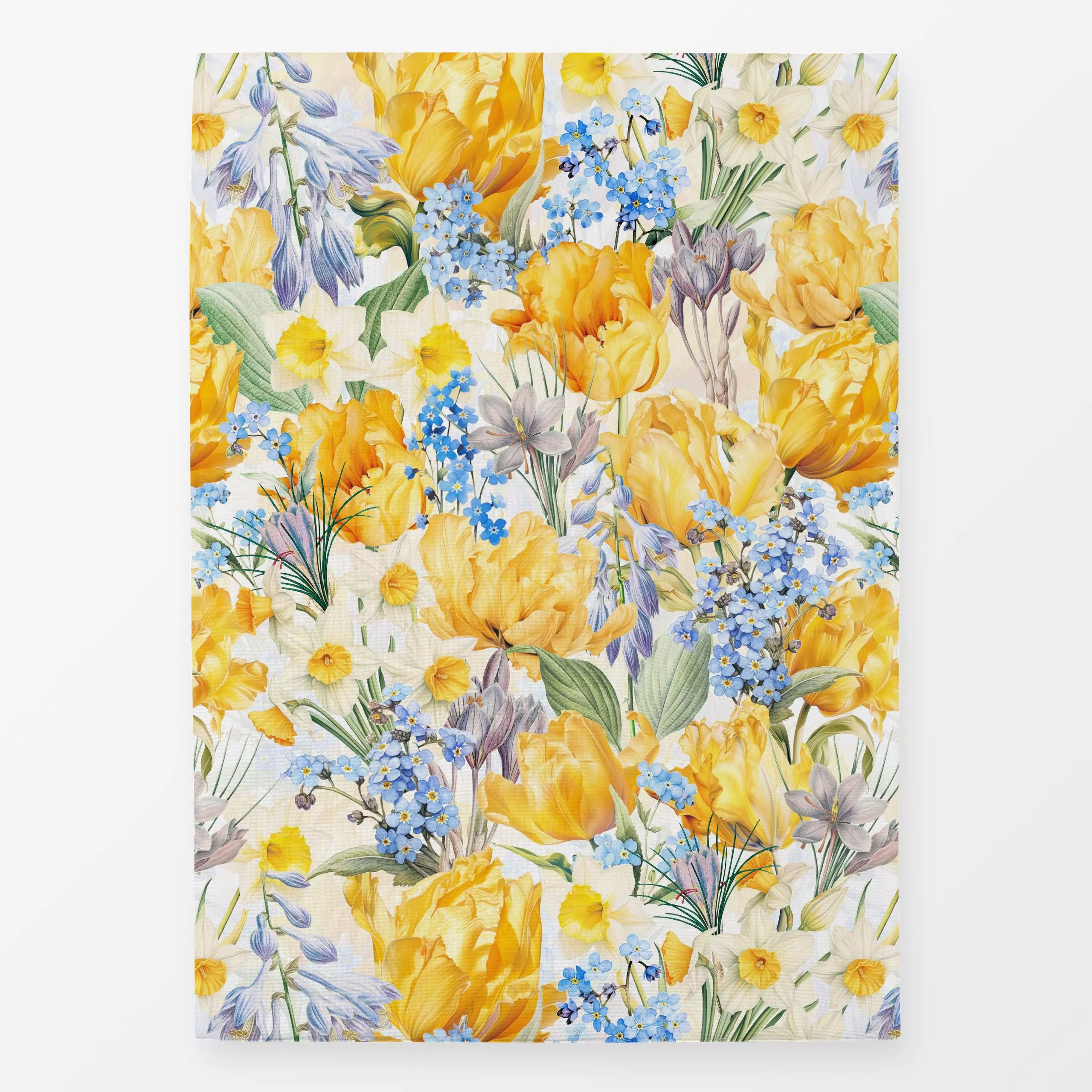 Geschirrtücher Gelbe Tulpen Wiese - Blumen & Florales, Retro & Vintage - von „Uta Naumann"; Muster, Natur, Blumen, Botanisch...