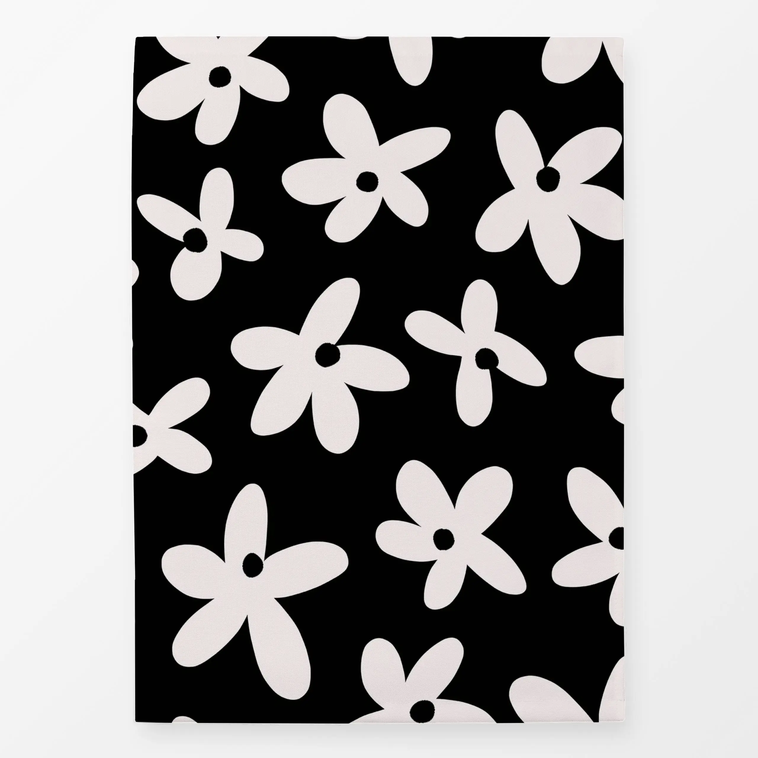 Geschirrtücher Blumenwiese im Frühling Dunkel - Blumen & Florales - von „Uta Naumann"; skandinavisch, Blumen, Retro, Blüten,...