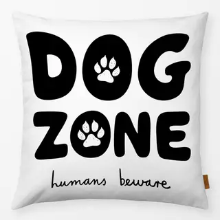 Kissen Dog Zone Wende Schwarzweiß