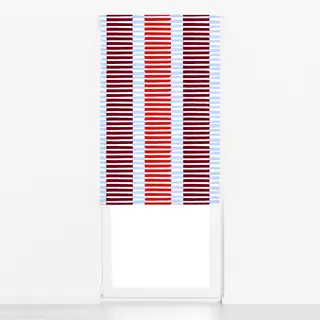 Raffrollo Himmelblau Streifenmix