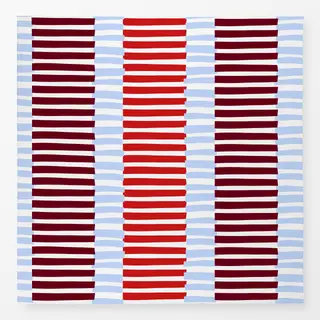 Tischdecke Himmelblau Streifenmix