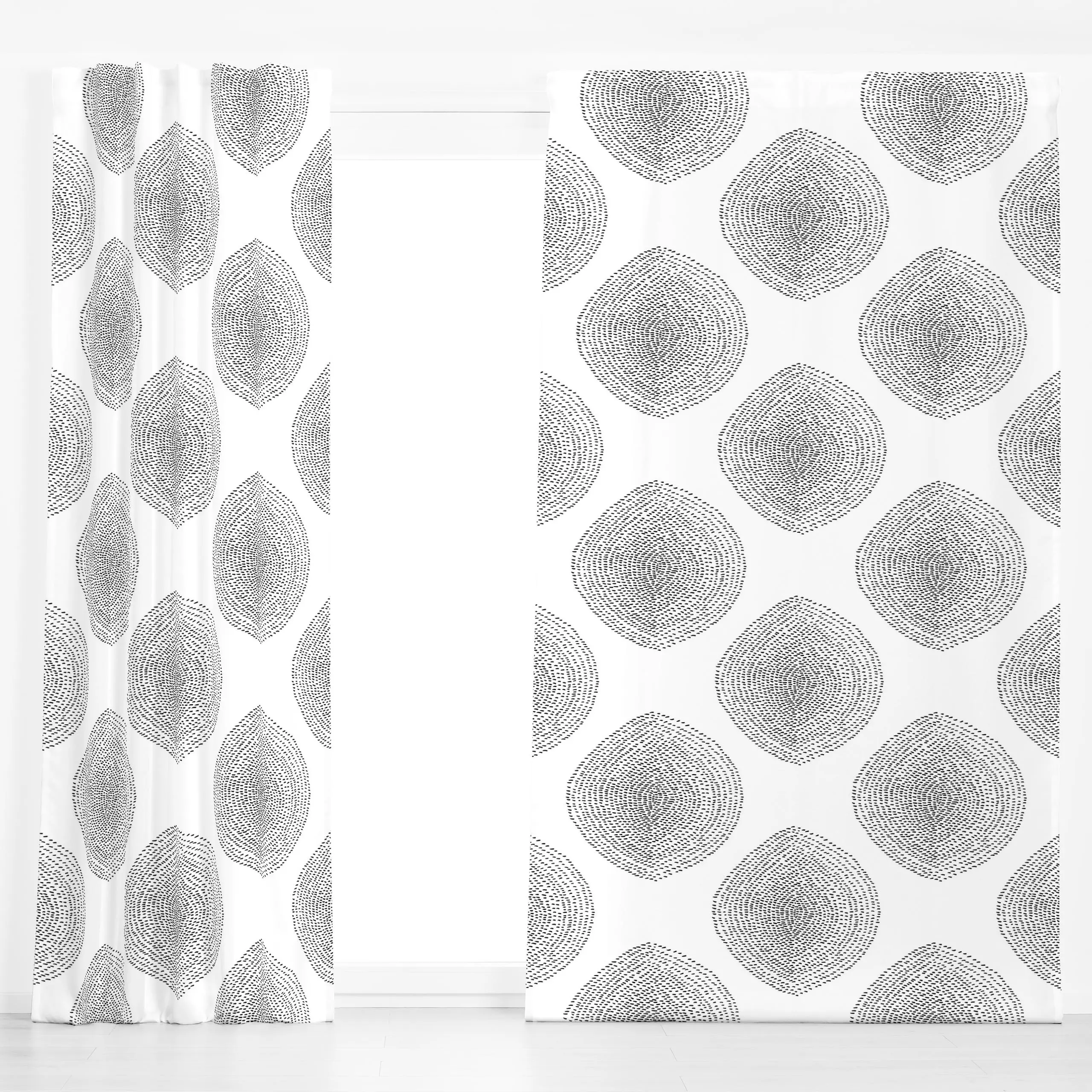 Dekovorhang Jumbo Stripy Boho Drop - Symbole & Muster - von „Julia Schumacher"; boho, minimal, Linien, abstrakt, graphisch, ...