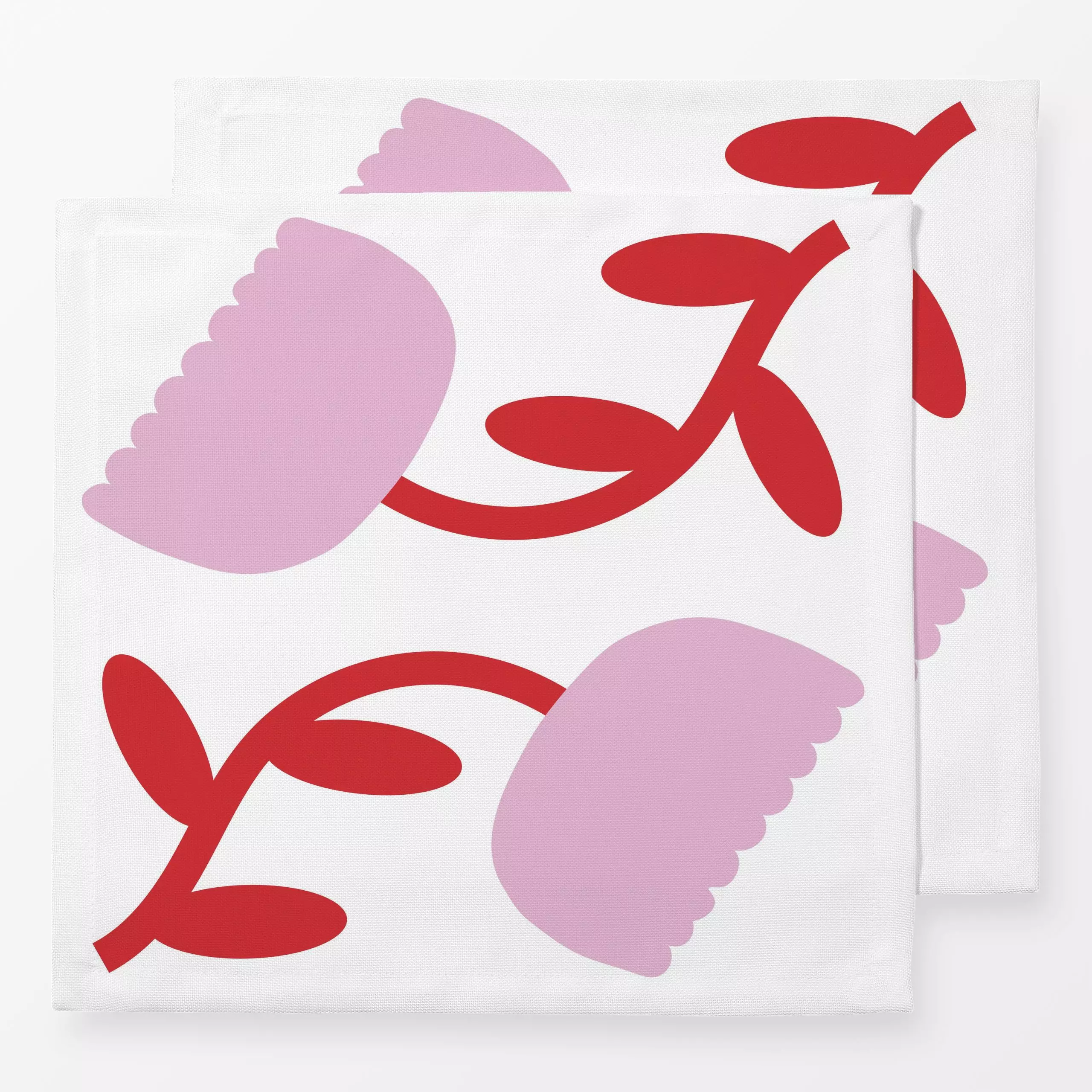 Servietten Always Blooming Two - Blumen & Florales - von „Jana Driver"; rosa, Blumen, rot, flowers, janadriver, alwaysbloomi...