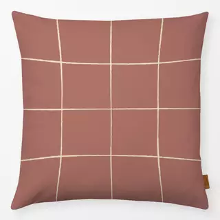 Kissen Grid marsala