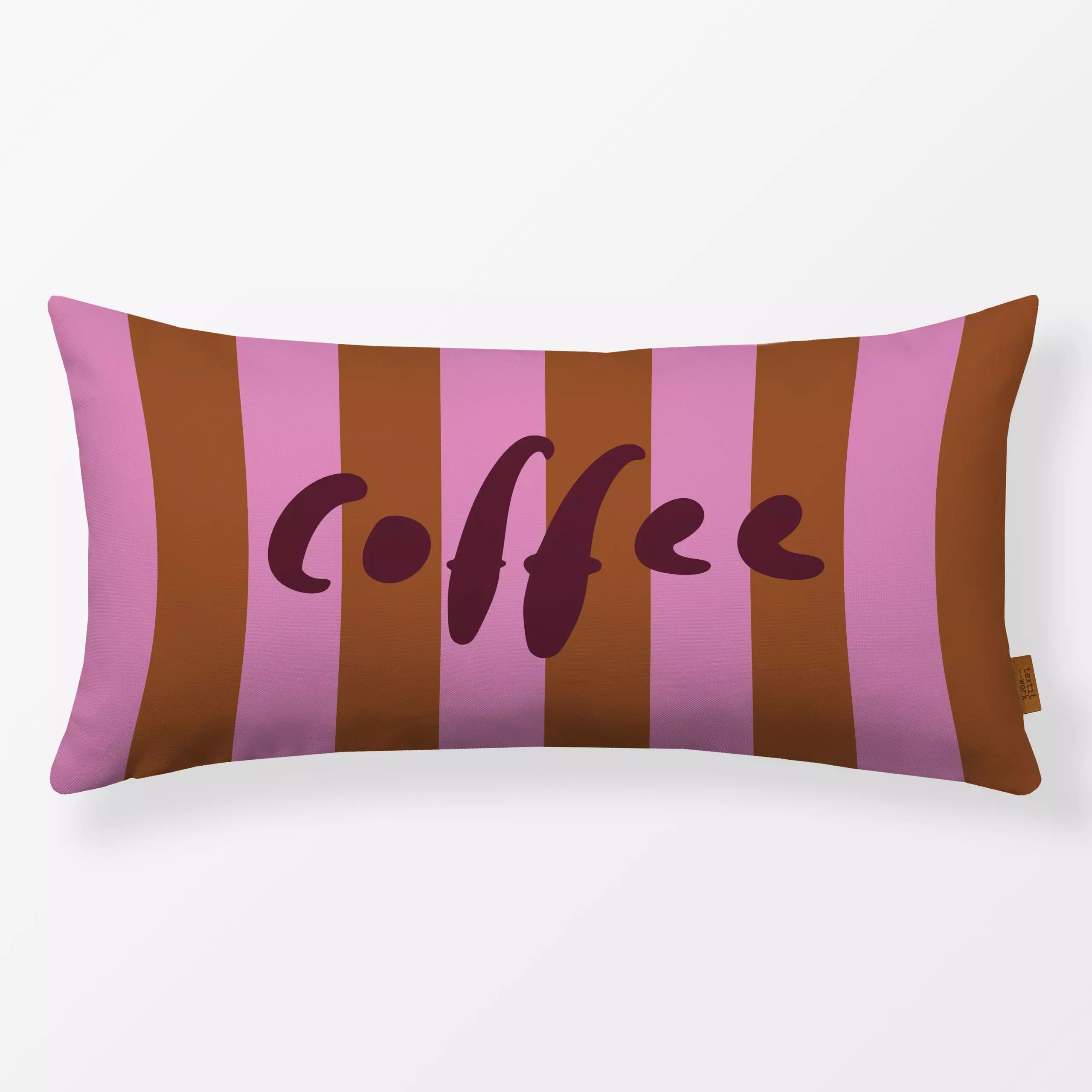 Kissen Coffee - Sprüche & Schriftzüge, Symbole & Muster, Küche, Essen & Trinken - von „Julia Schumacher"; Streifen, Kaffee, ...