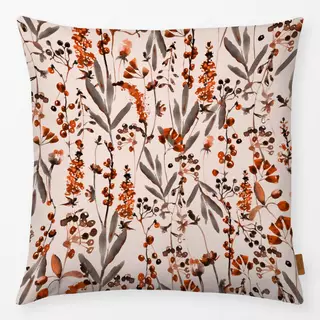 Kissen Aquarell Terrakotta Gräser