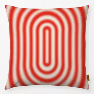 Kissen Gradient Circles Red Beige