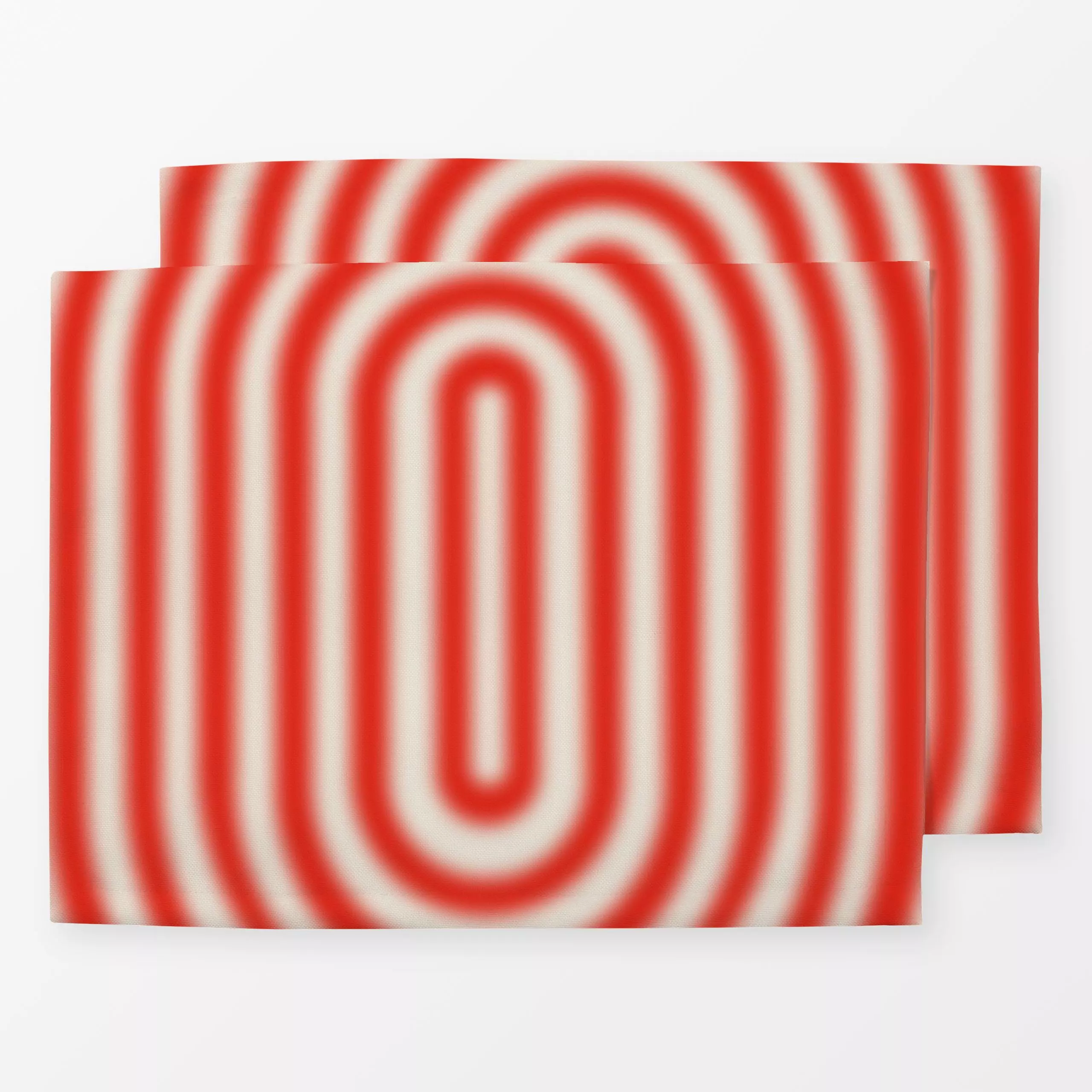 Tischset Gradient Circles Red Beige - Symbole & Muster, Astronomie & Weltraum - von „textilwerk"; Illustration, Sommer, tren...