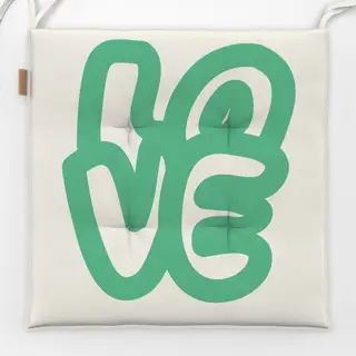 Sitzkissen Love Magic - grün
