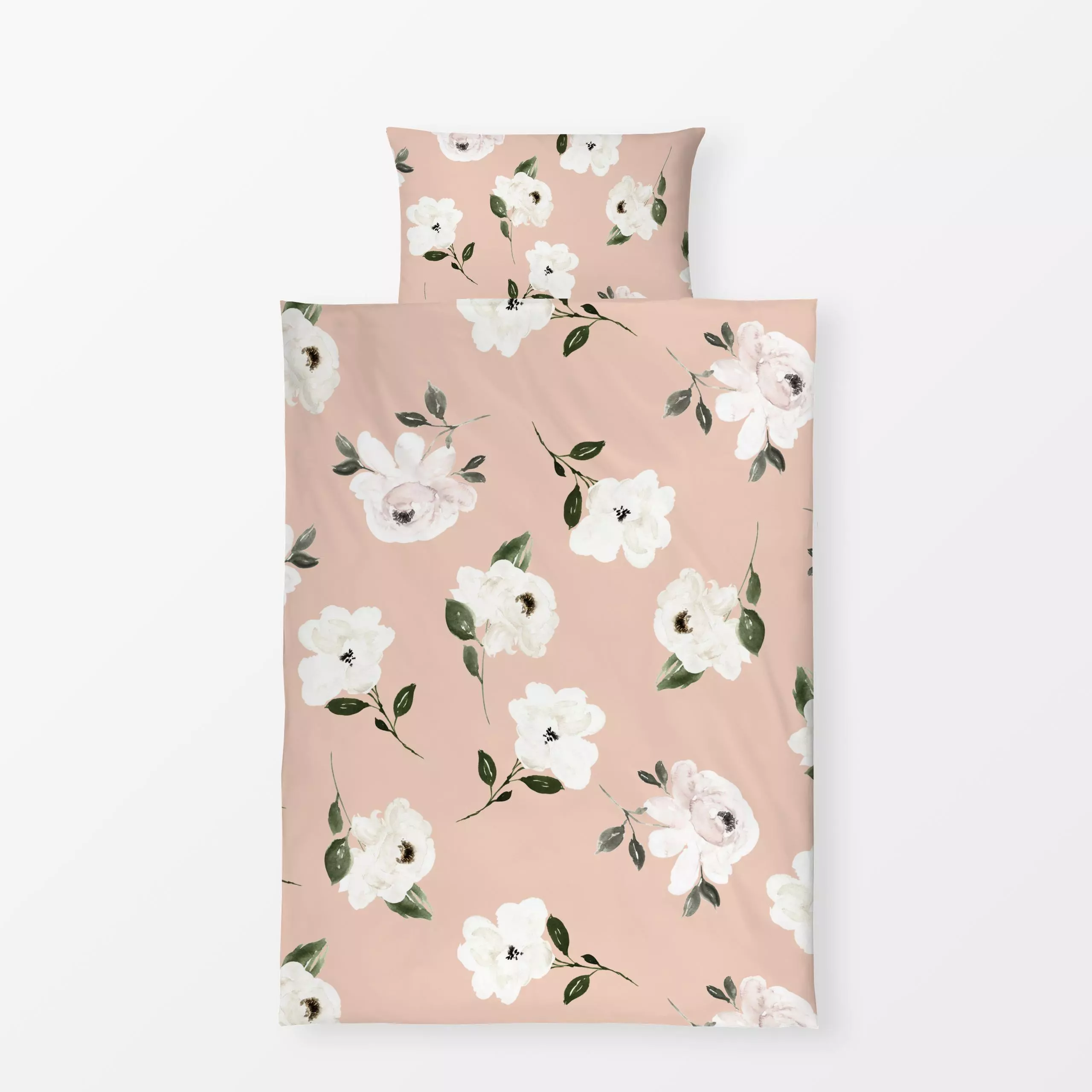 Bettwäsche Herbstliche Rosen - Blumen & Florales, Herbst - von „Uta Naumann"; boho, Muster, Wasserfarben, skandinavisch, Blä...