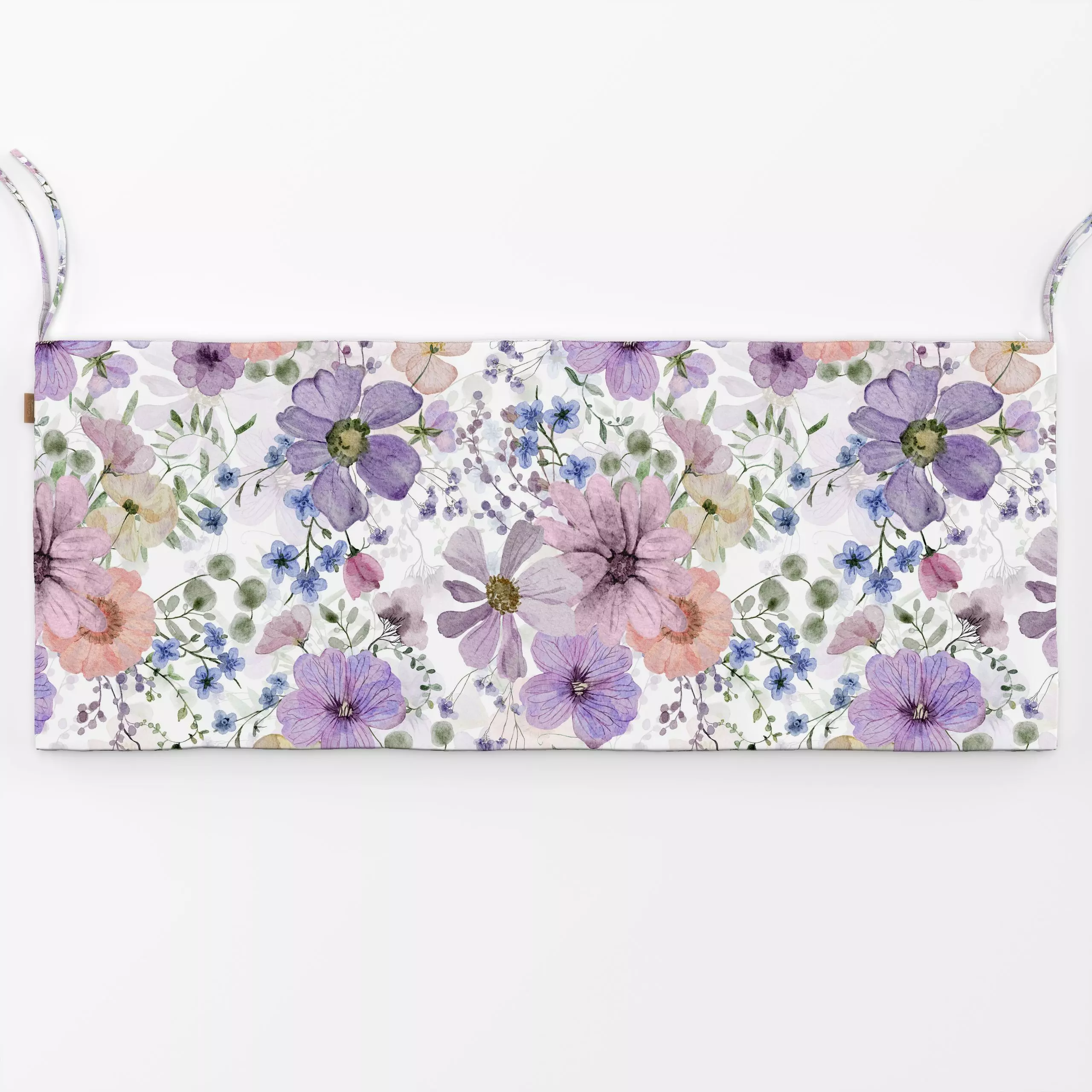 Bankauflage Gepresste Sommerblumen Wiese - Blumen & Florales, Sommer, Pflanzen & Botanik - von „Uta Naumann“; Muster, Natur,...