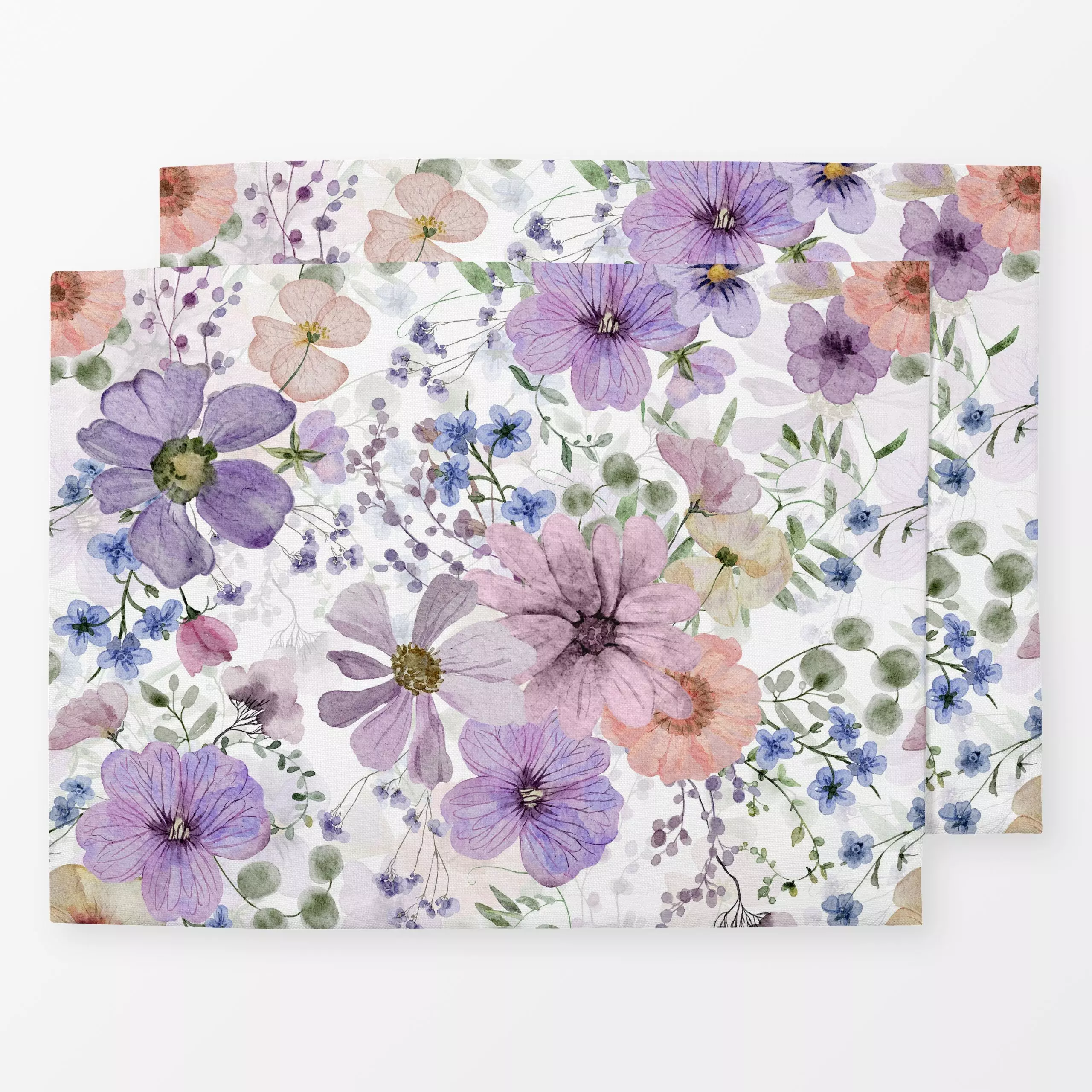 Tischset Gepresste Sommerblumen Wiese, Blumen, Sommer, von Uta Naumann