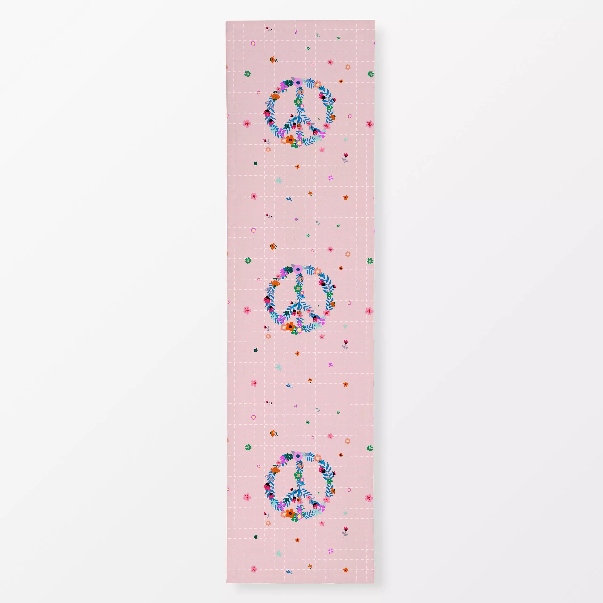 Tischläufer peace flowers - Blumen & Florales, Liebe, Romantik & Pride - von „Heyduda"; Blumen, Blätter, Sommer, bunt, Peace...