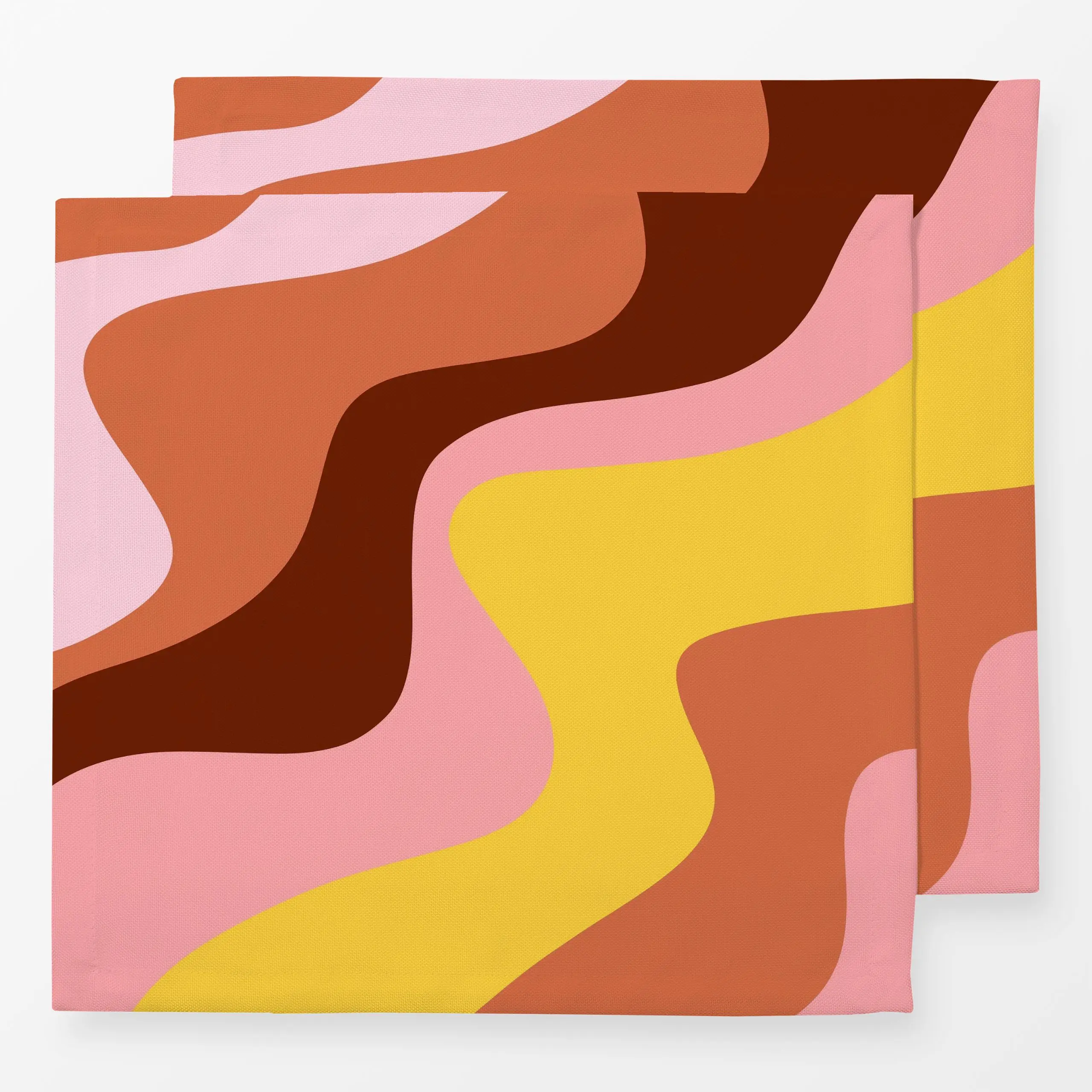 Servietten Retro Wavy Summer Pattern - Symbole & Muster, Retro & Vintage - von „By Anna Sienna"; Retro, Münster, wellen, Wel...