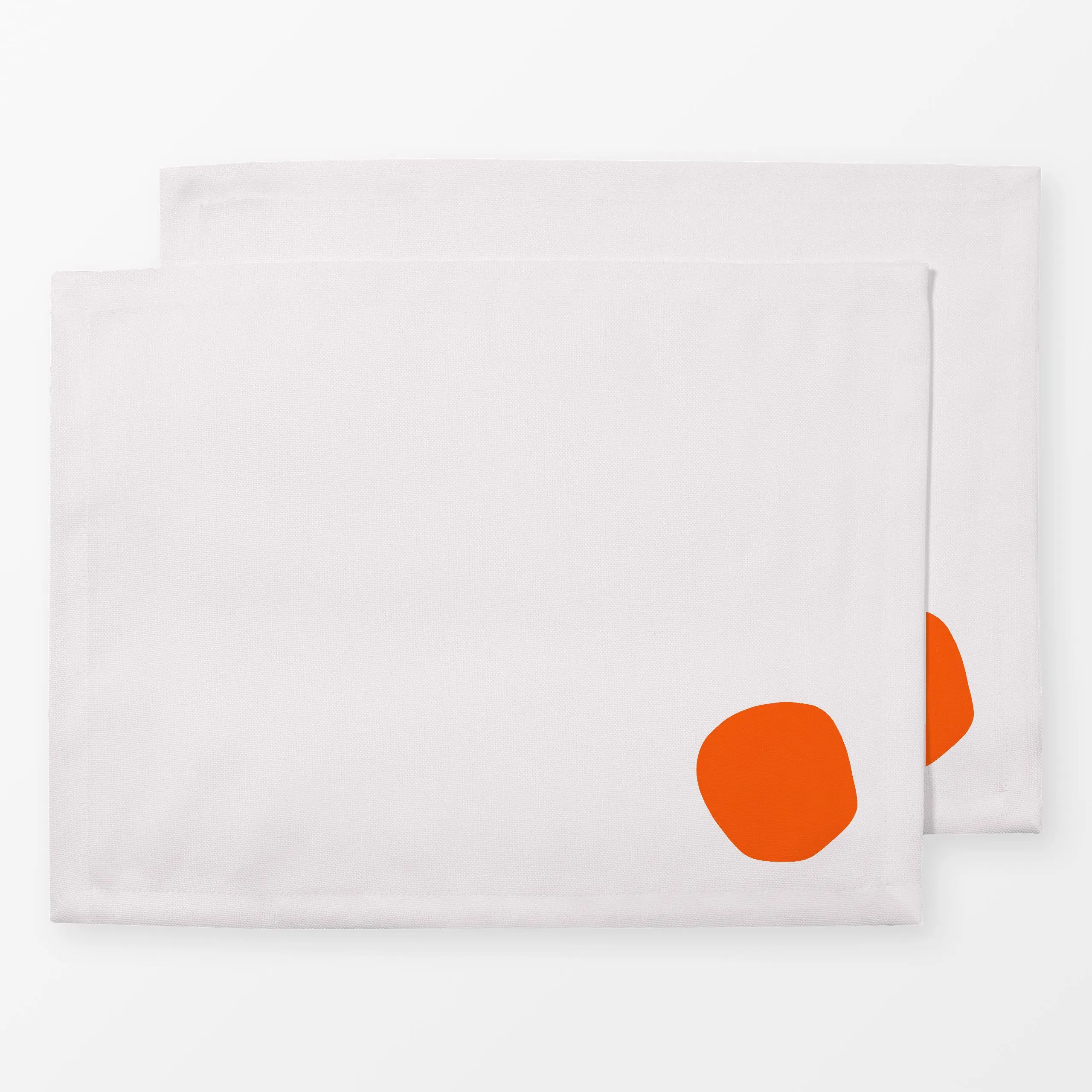 Tischset organischer Kreis Orange, gemustert, von Sophie Augustin Illustration