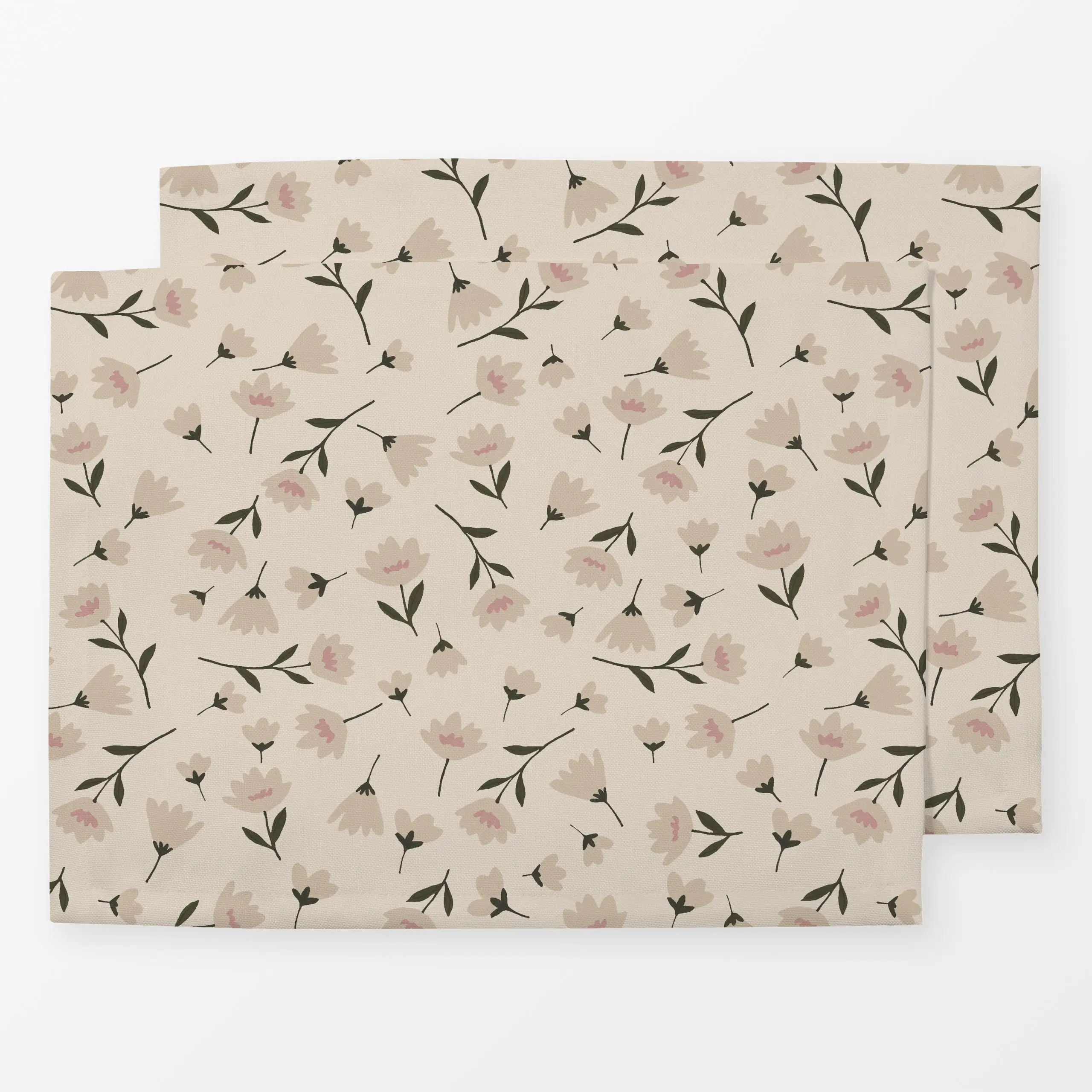 Tischset Kleine Blüten hell - Blumen & Florales, Frühling, Ostern - von „Studio Kesse"