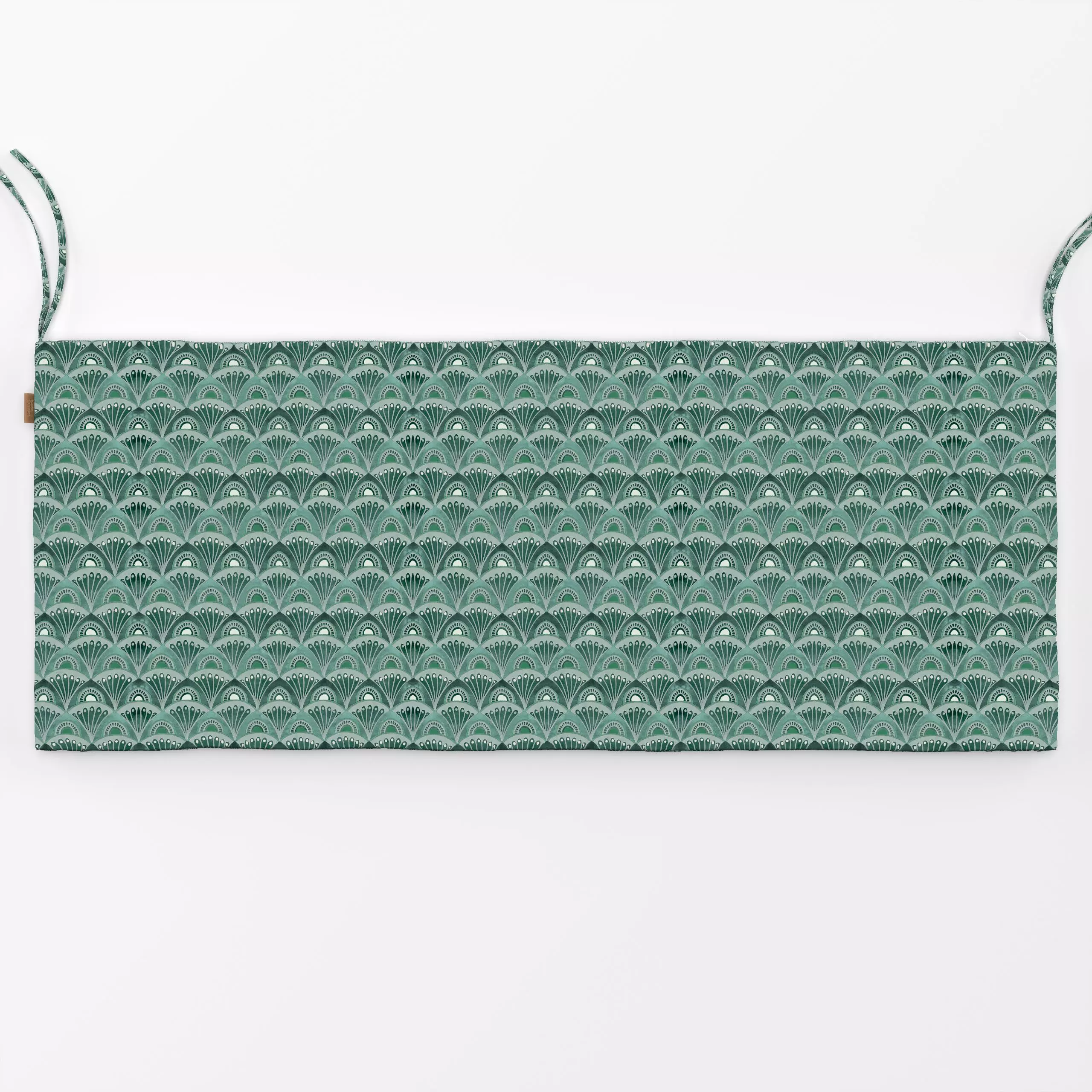 Bankauflage Botanical Art Deco - Symbole & Muster, Pflanzen & Botanik, Retro & Vintage - von „Bloomery Decor"; Retro, Geomet...