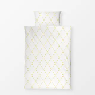 Bettwäsche Rautenmuster gelb