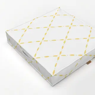 Bodenkissen Rautenmuster gelb