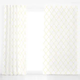 Dekovorhang Rautenmuster gelb