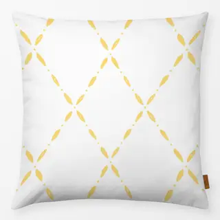 Kissen Rautenmuster gelb
