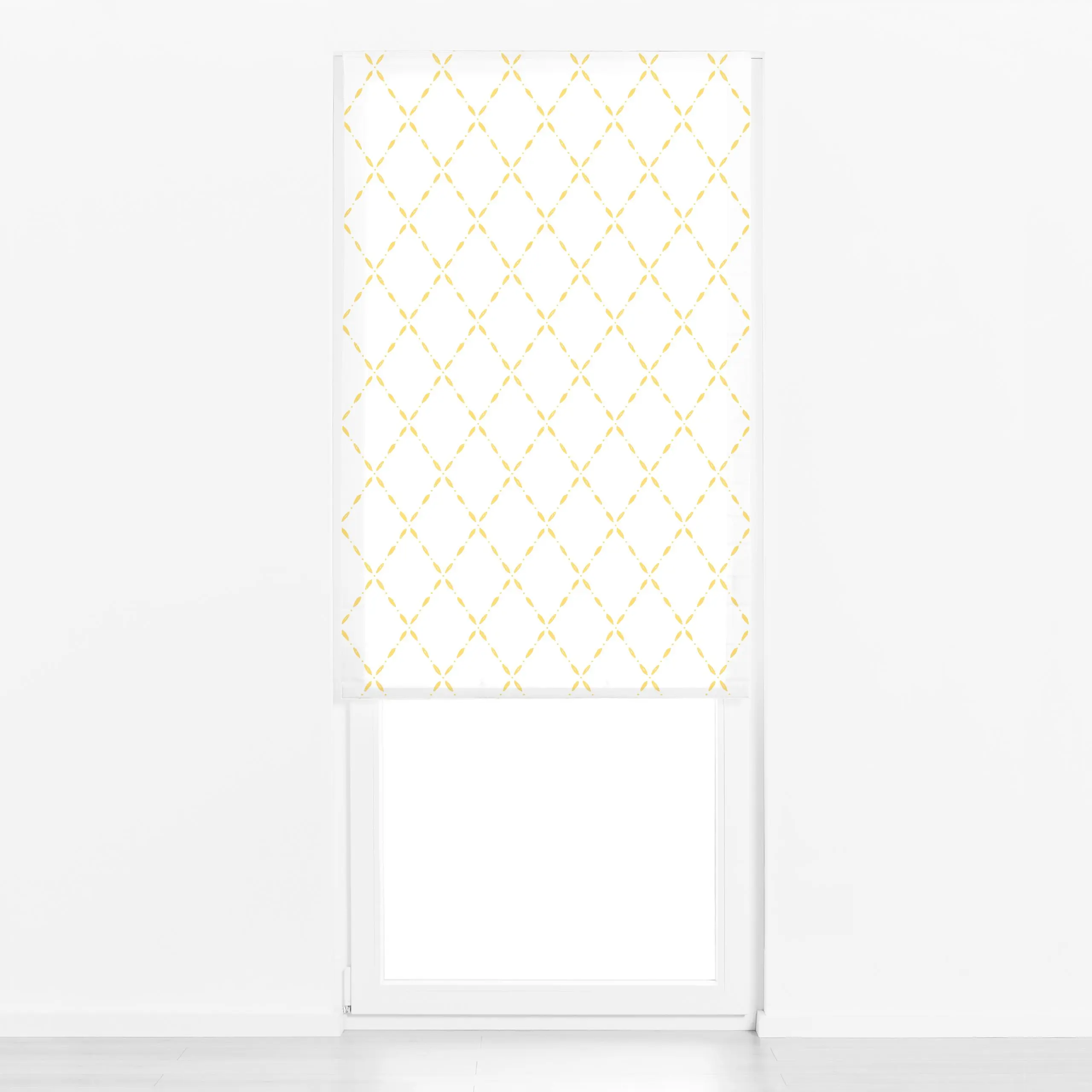 Raffrollo Rautenmuster gelb - Frühling, Symbole & Muster, Ostern - von „moDeern Design Studio"; Sommer, grafisch, schlicht, ...