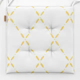 Sitzkissen Rautenmuster gelb