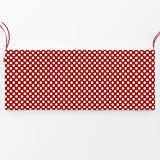 Bankauflage Polkadots Beige Rot