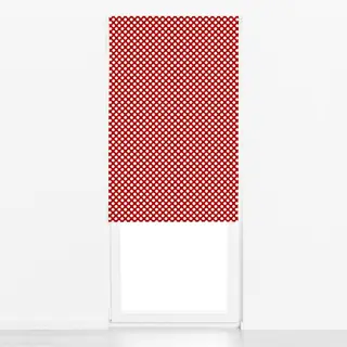 Raffrollo Polkadots Beige Rot