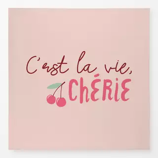 Tischdecke C´est la vie chérie rose