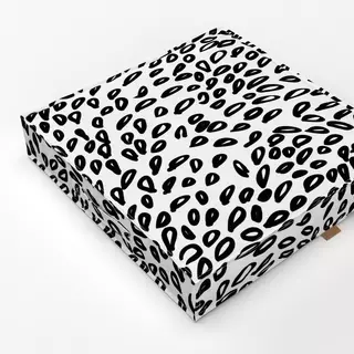 Bodenkissen Abstrakt in schwarz-weiss