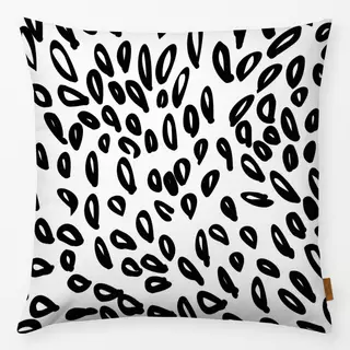 Kissen Abstrakt in schwarz-weiss