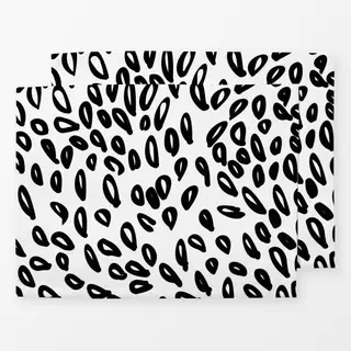 Tischset Abstrakt in schwarz-weiss