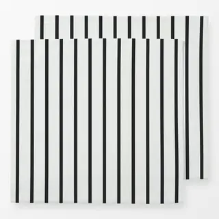 Servietten schmale Streifen schwarz-weiß