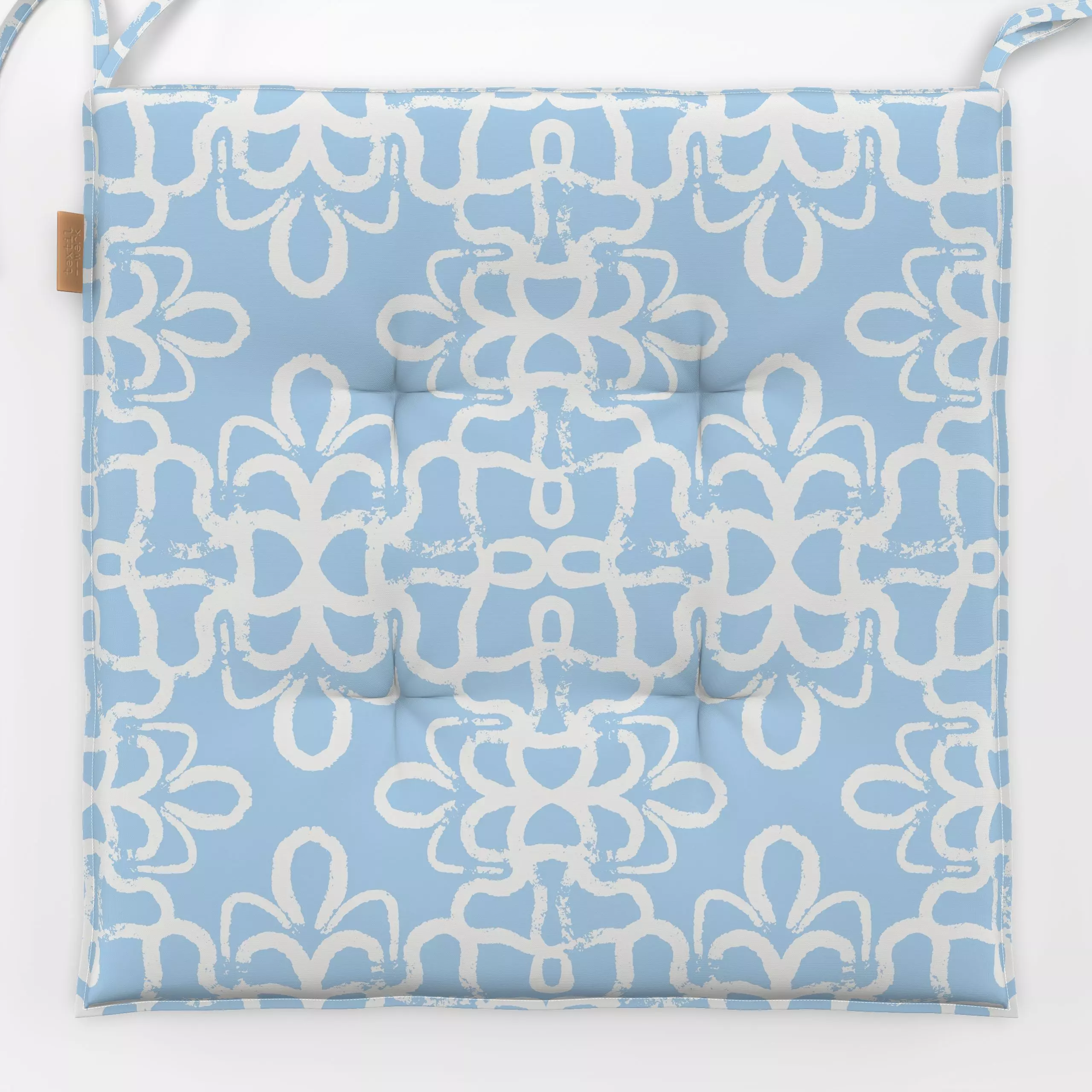 Sitzkissen Blauer Himmel - Symbole & Muster - von „Patries Elisabeth"; Muster, Linien, abstrakt, kleingemustert, Geometrisch...