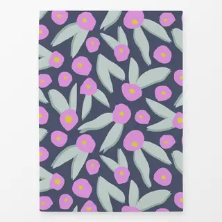 Geschirrtücher Abstrakte Lila-Grüne Blüten