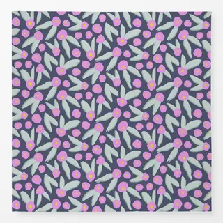 Tischdecke Abstrakte Lila-Grüne Blüten