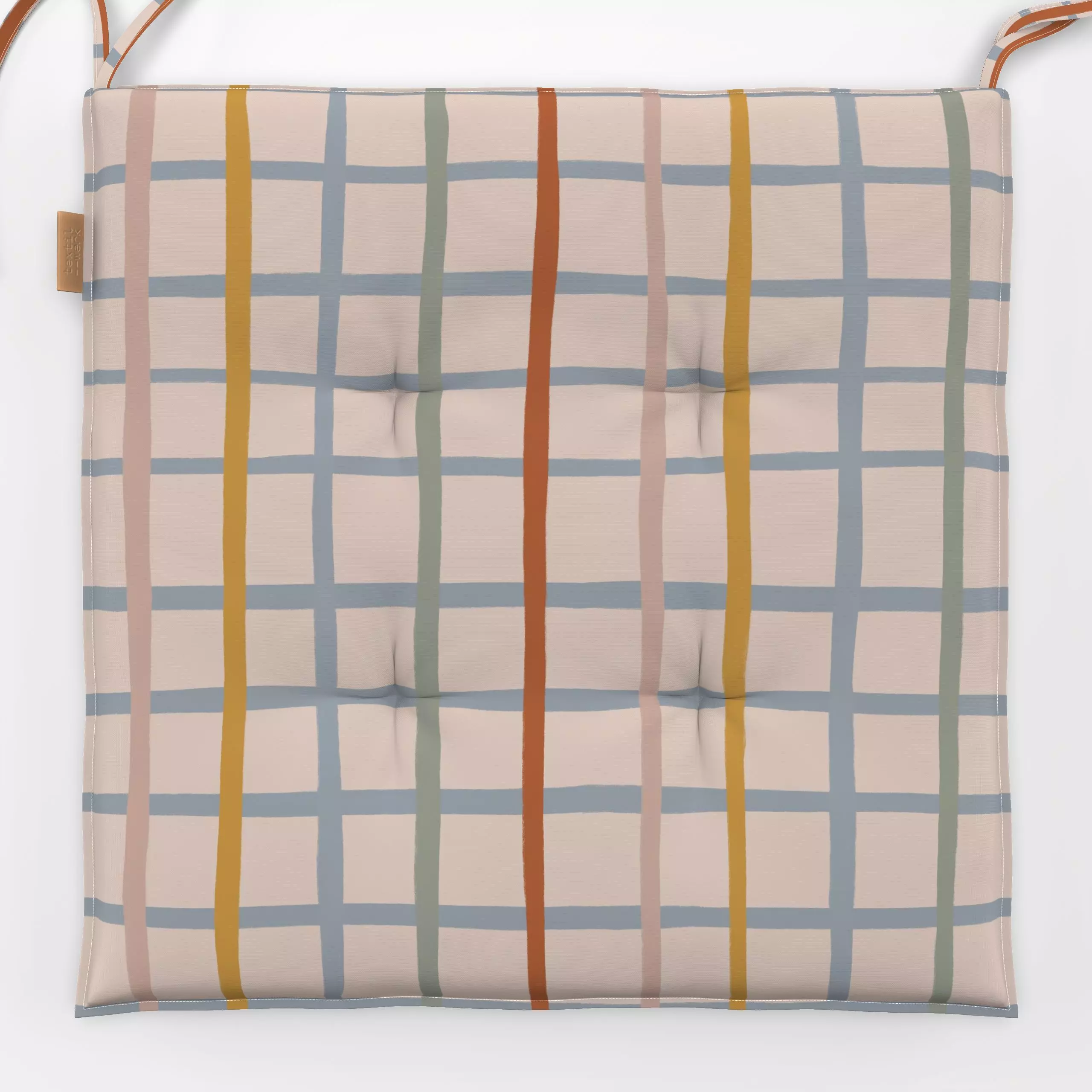 Sitzkissen Multicolor Stripes - Symbole & Muster - von „Menina Lisboa "; minimal, Streifen, rosa, graphisch, skandinavisch, ...