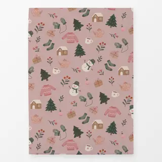 Geschirrtücher Ganz viel Weihnachten rosa