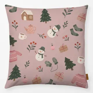 Kissen Ganz viel Weihnachten rosa