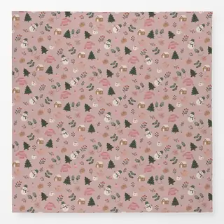Tischdecke Ganz viel Weihnachten rosa