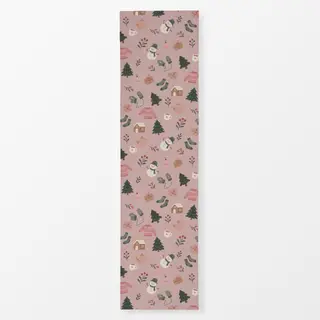 Tischläufer Ganz viel Weihnachten rosa