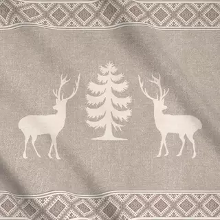 Meterware Nordic deers and tree I