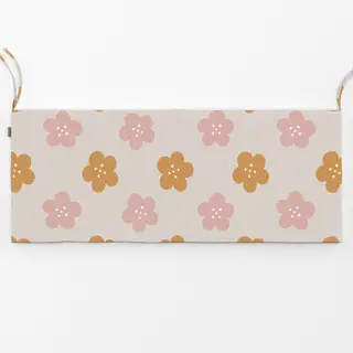 Bankauflage Pinke und orange Blumen