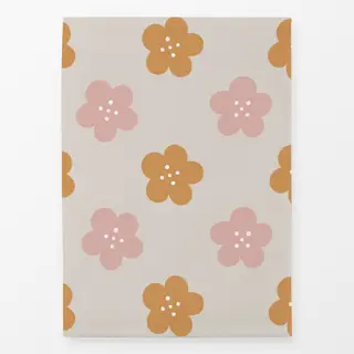 Geschirrtuch Pinke und orange Blumen
