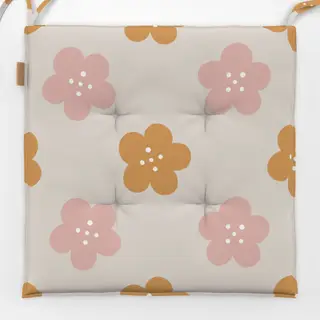 Sitzkissen Pinke und orange Blumen