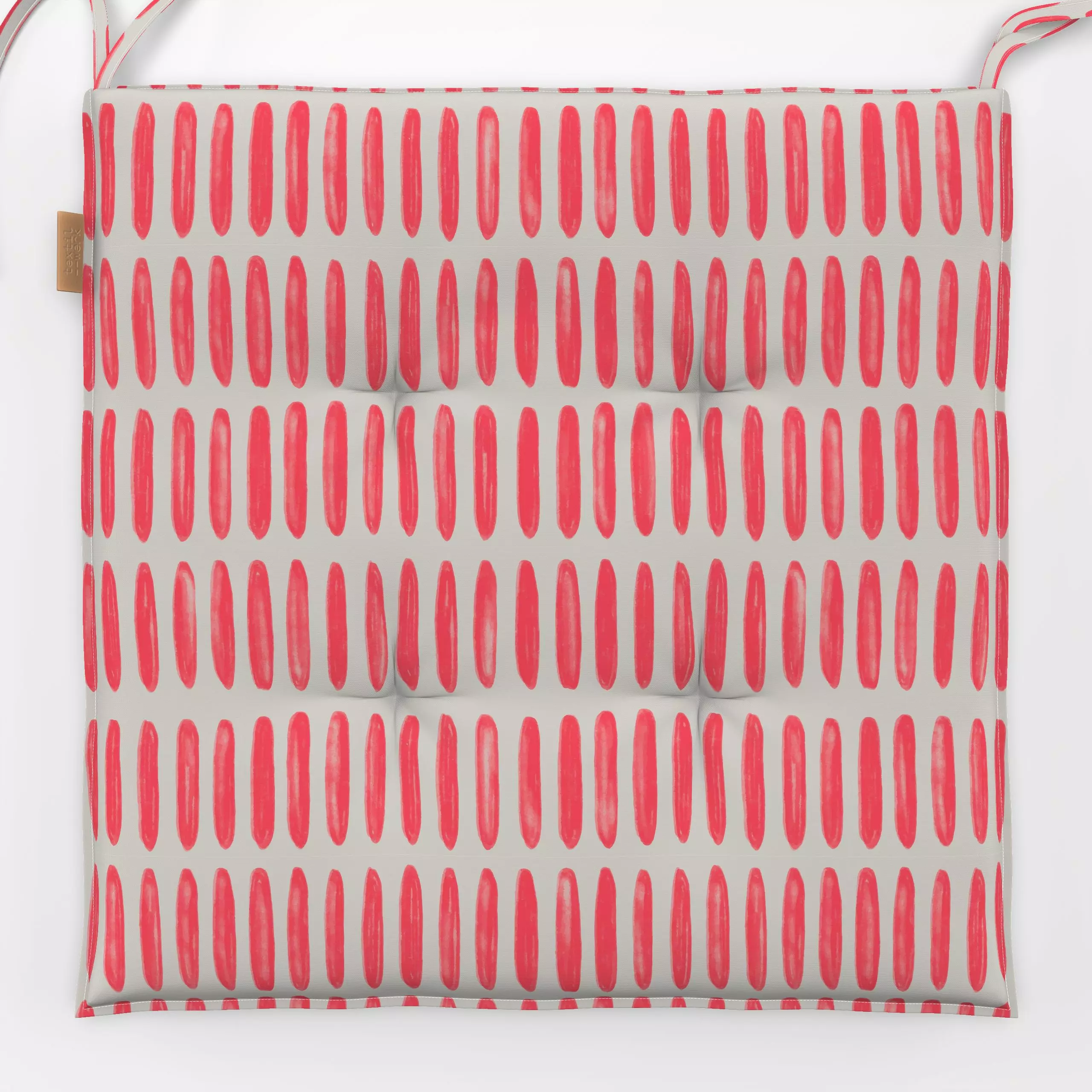 Sitzkissen Vibrant Summer - Streifen rot - Sommer, Symbole & Muster - von „Carolin Vonhoff"; Muster, Zeichnung, Streifen, St...